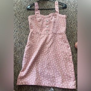 Dress- Pink, White Flowers (SM 3-5)